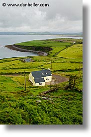 cork county, europe, houses, ireland, irish, iveragh, kerry, kerry penninsula, munster, ring of kerry, vertical, waterford county, western ireland, yellow, photograph
