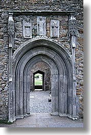 clonmacnois, county shannon, doors, europe, gothic, ireland, shannon, shannon river, vertical, photograph
