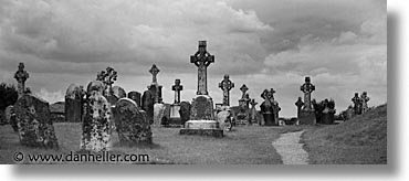 black and white, clonmacnois, county shannon, crosses, dublin, europe, high, horizontal, ireland, irish, panoramic, shannon, shannon river, photograph