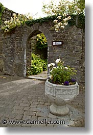 county shannon, europe, flowers, gates, ireland, irish, lough derg, shannon, shannon river, vertical, photograph