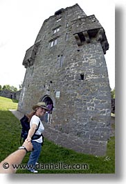 aughnanure, castles, county shannon, europe, fisheye lens, ireland, irish, shannon, shannon river, vertical, photograph