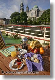 boats, brkfst, europe, foods, ireland, irish, mist, river barge, shannon princess, shannon princess ii, vertical, water vessel, photograph