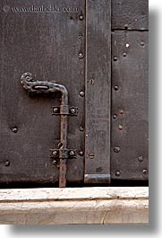 bolzano, dolomites, doors, europe, italy, locks, metal, vertical, photograph