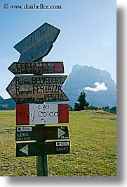 alto adige, civetta, dolomites, europe, italy, mountains, signs, vertical, photograph