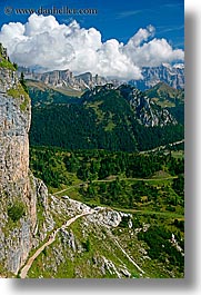 alto adige, dolomites, europe, hikers, italy, la rocchetta, vertical, photograph