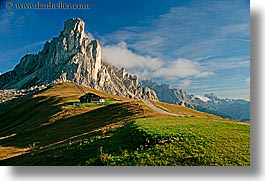 alto adige, dolomites, europe, gusela, gusela mountain, horizontal, italy, morning, mountains, passo giau, photograph