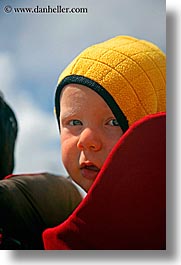 alto adige, babies, childrens, dolomites, europe, hood, italy, people, vertical, yellow, photograph