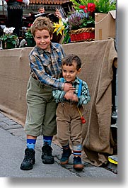 alto adige, childrens, costumes, dolomites, europe, italy, people, vertical, photograph