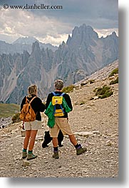 alto adige, couples, dolomites, europe, italy, men, mountains, people, vertical, viewing, photograph