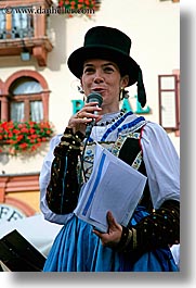 alto adige, dolomites, emcee, europe, italy, people, tophat, vertical, womens, photograph