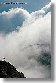 alto adige, clouds, dolomites, europe, hikers, italy, mountains, silhouettes, vertical, photograph