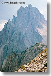 alto adige, dolomites, europe, hikers, italy, tre cime di lavaredo, vertical, photograph