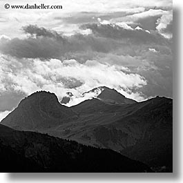 alto adige, black and white, dolomites, europe, gardena, italy, square format, trails, val gardena, valley, photograph