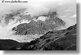 alto adige, black and white, dolomites, europe, horizontal, italy, orsolina, val orsolina, valley, photograph