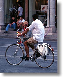 biking, europe, fathers, italy, people, po river valley, sons, valley, vertical, photograph