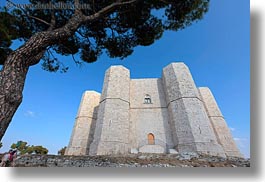 andria, castel del monte, castles, europe, horizontal, italy, octogonal, perspective, puglia, upview, photograph