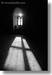 andria, beaming, black and white, castel del monte, europe, italy, puglia, sun, vertical, windows, photograph