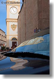 clock tower, europe, gallipoli, italy, puglia, reflections, vertical, photograph