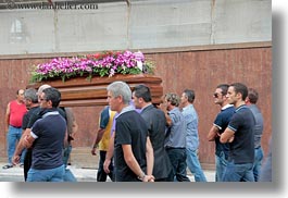 coffin, emotions, europe, flowers, funeral, gallipoli, horizontal, italy, nature, people, procession, puglia, sad, photograph