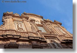 buildings, churches, europe, facades, gallipoli, horizontal, italy, perspective, puglia, religious, st agata cathedral, structures, upview, photograph