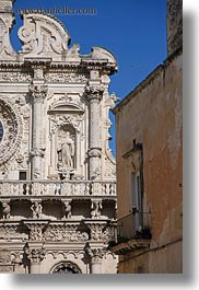 basilica di croce, churches, europe, facades, italy, lecce, puglia, vertical, photograph