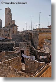 architectural ruins, europe, hangings, italy, laundry, lecce, puglia, vertical, photograph
