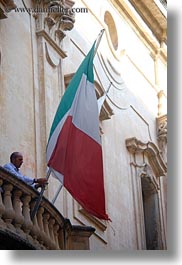 europe, flags, italian, italy, lecce, men, people, puglia, raising, vertical, photograph