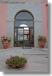 bandino masseria, doors, europe, flowers, fronts, italy, otranto, puglia, vertical, photograph