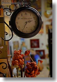 clocks, europe, flowers, italy, otranto, puglia, vertical, photograph