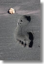 coast, europe, footprints, italy, porticciolo, puglia, sand, vertical, photograph