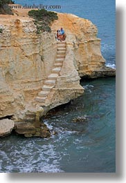 coast, europe, italy, porticciolo, puglia, sitting, stairs, vertical, womens, photograph