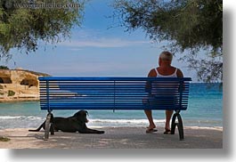 benches, blues, dogs, europe, horizontal, italy, men, people, porticciolo, puglia, photograph
