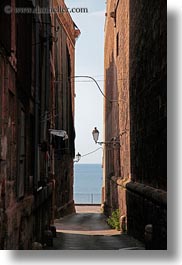 alleys, europe, italy, narrow, puglia, street lamps, taranto, towns, vertical, photograph