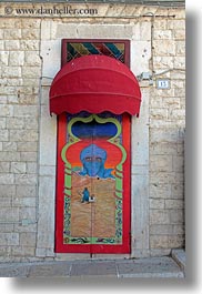 arabic, arts, doors, europe, italy, murals, puglia, trani, vertical, photograph