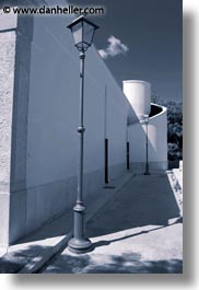europe, italy, lamp posts, puglia, trani, vertical, walls, white wash, photograph