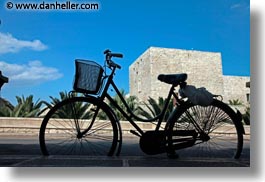 bicycles, europe, horizontal, italy, parked, puglia, trani, photograph