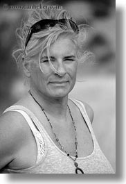 black and white, clothes, emotions, europe, evie, evie sheppard, grey, hair, italy, people, puglia, serious, sunglasses, tourists, vertical, womens, photograph