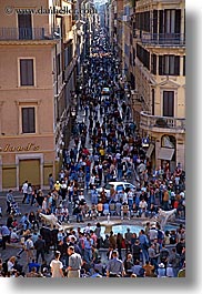 crowds, europe, italy, people, rome, spanish, stairs, vertical, photograph