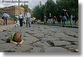 boys, childrens, cobblestones, europe, horizontal, italy, jacks, people, rome, toddlers, photograph