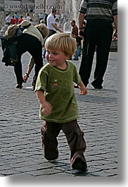 boys, childrens, cobblestones, emotions, europe, happy, italy, jacks, people, rome, running, smiles, toddlers, vertical, photograph