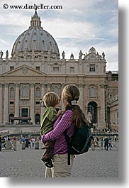 boys, childrens, churches, europe, italy, jack and jill, jacks, jills, mothers, people, rome, st peters, toddlers, vertical, womens, photograph