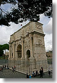 arches, architectural ruins, constantine, europe, italy, rome, vertical, photograph