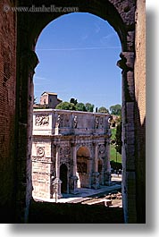 arches, architectural ruins, constantine, europe, italy, landmarks, rome, vertical, photograph