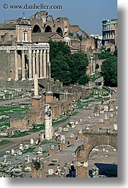 architectural ruins, europe, forum, italy, rome, vertical, photograph
