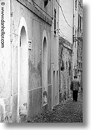 alghero, alleys, europe, italy, people, sardinia, vertical, walk, photograph