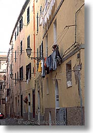 alghero, europe, italy, laundry, sardinia, vertical, windows, photograph