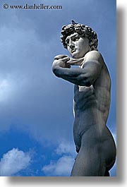 arts, david, europe, florence, italy, outside, statues, tuscany, vertical, photograph