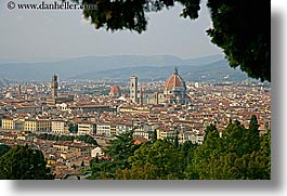 cities, cityscapes, europe, florence, horizontal, italy, trees, tuscany, photograph