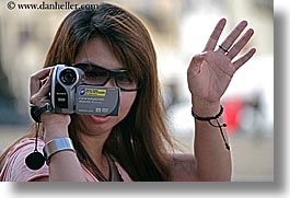 cameras, europe, florence, happy, horizontal, italy, people, thai, tourists, tuscany, video, womens, photograph