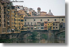 arno, bridge, europe, florence, horizontal, italy, ponte vecchio, rivers, tuscany, photograph